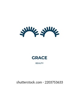 Grace Icon. Linear Vector Illustration From Beauty Collection. Outline Grace Icon Vector. Thin Line Symbol For Use On Web And Mobile Apps, Logo, Print Media.