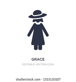 grace icon on white background. Simple element illustration from People concept. grace icon symbol design.