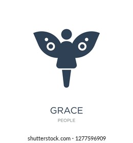 grace icon vector on white background, grace trendy filled icons from People collection, grace vector illustration