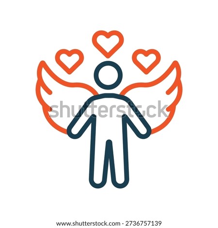 grace icons outline and Flat Style,transparent background