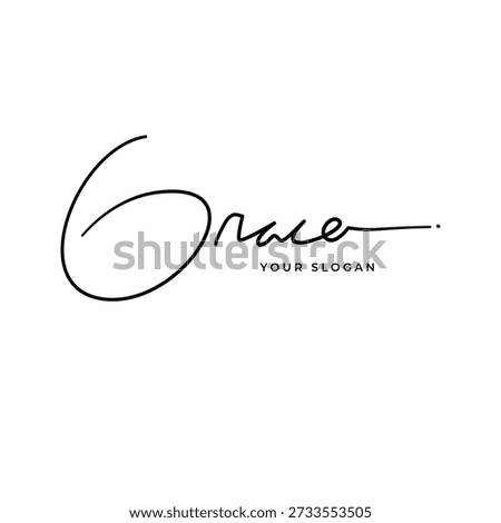 Grace name signature logo vector design
