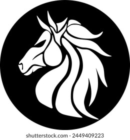 Gracia y poder capturados en cada línea de esta ilustración de cabeza de caballo