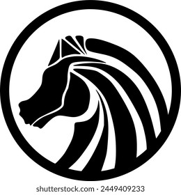 Grace and power captured in every line of this horse head illustration