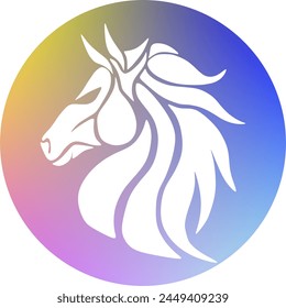 Grace and power captured in every line of this horse head illustration