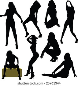 grace, sexy, silhouette