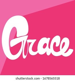 Grace Sticker Social Media Content Vector Stock Vector (Royalty Free ...