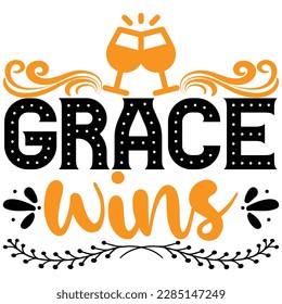 Grace wine, design and vector file.