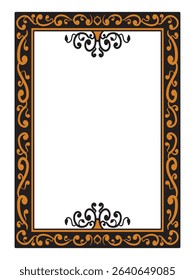 Graceful Antique Ornamental Border Decorative Vector