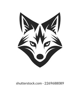 Un elegante logo vectorial de zorro blanco y negro para darle un toque elegante a su marca.