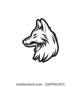 A graceful black and white wolf vector logo to make your brand stand out.