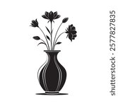 Graceful Blooms in Glass Vase