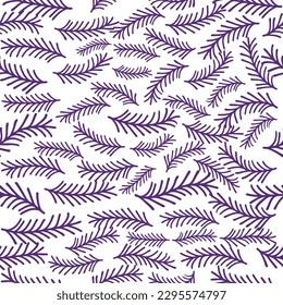 Graceful branches, leaves and flowers Seamless background in the style of nature. Vintage ornament. Leaf elements. wallpapers, wrapping paper for printing, textiles.
