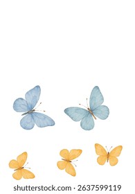 Graceful  butterflies in vibrant shades of red, pink, and purple dance across a clean white background. Perfect for elegant designs, nature-inspired projects, invitations, and artistic creations.
