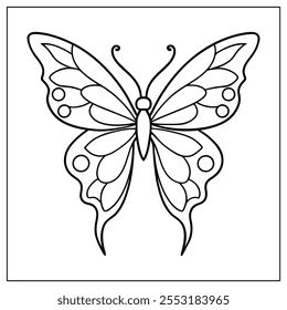 Graciosa arte borboleta com simetria detalhada e intrincado design de asa