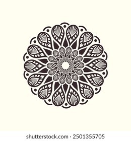 A Graceful Circular Mandala with a Soft Background