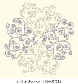 Graceful circular pattern from paper curls
