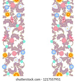 graceful collection of delicate seamless borders for your design