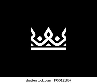 Graceful crown logo icon vector design. Premium boutique, hotel, spa logotype. Royal, king linear symbol emblem