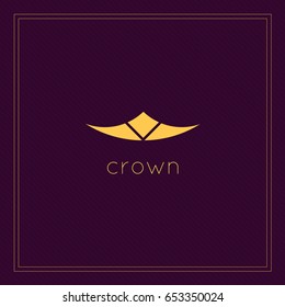 Graceful crown. Logo Template. Vector illustration eps10.