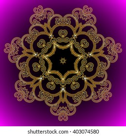 Graceful Curl Vector Mandala 