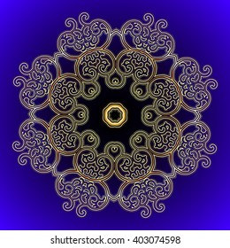 Graceful Curl Vector Mandala 