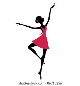 graceful dancer with a butterfly