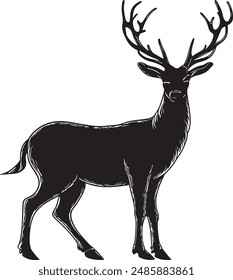 A graceful deer, with soft eyes and nimble steps, embodies woodland tranquility and natural elegance, perfect for wildlife admirers and serene countryside explorers. 