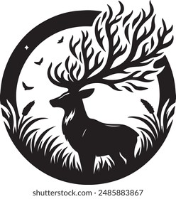 A graceful deer, with soft eyes and nimble steps, embodies woodland tranquility and natural elegance, perfect for wildlife admirers and serene countryside explorers. 