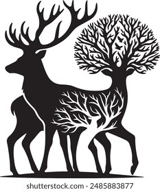 A graceful deer, with soft eyes and nimble steps, embodies woodland tranquility and natural elegance, perfect for wildlife admirers and serene countryside explorers. 