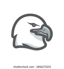 Graceful Eagle Head Vector icon Cartoon illustration