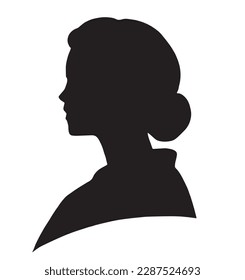 Graceful Elegance.Women Portrait Silhouette Vector for Creative Designs