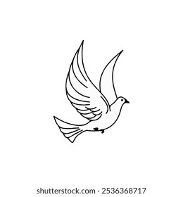 Graceful Flight: Elegant Bird Vector Art