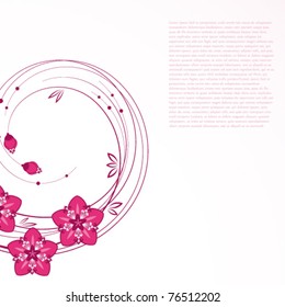 Graceful floral background, vector.