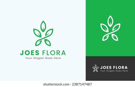 Gracful Blumenblatt Spa Logo Vektorflorflorpflanze