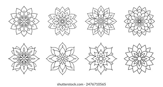 Graceful Floral Mandala vector Collection