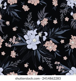 
graceful floral seamless pattern with bouquet