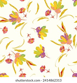 
graceful floral seamless pattern with bouquet