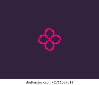 Logotipo de flor graciosa. Símbolo minimalista de orangerie spa universal. Beleza criativa salão hotel vetor logotipo