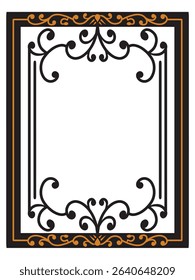 Graceful Flower Luxurious Ornamental Border Decorative Vector