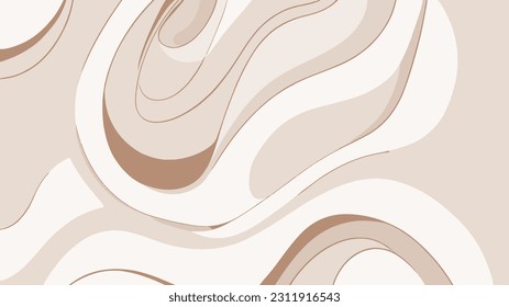 A graceful, flowing pattern of vector curves and lines in a subtle, pastel color palette