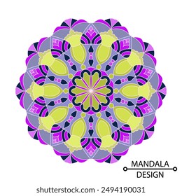 Graceful gestures colour mandala design. Easy Mandala Coloring Book Pages for Adults to Relax, Experiences Give Relief. Resizeable Vector File.