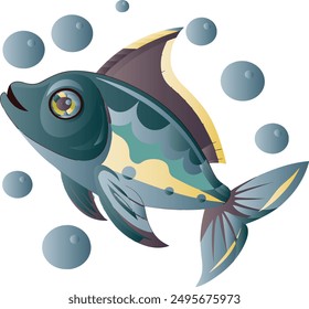 Graceful Goldfish in a Tranquil Pond fish and the fact 