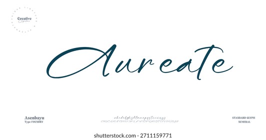 A graceful handwritten script with refined curves, perfect for luxury branding.