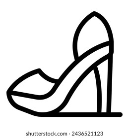 Graceful high heels icon outline vector. Designer shoes collection. Classy voguish footwear