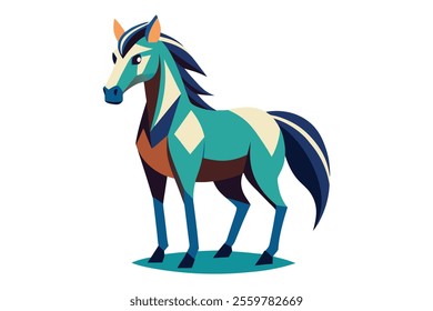 Graceful Horse Vector Artwork Illustration Masterpiece