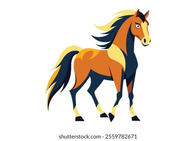 Graceful Horse Vector Artwork Illustration Masterpiece