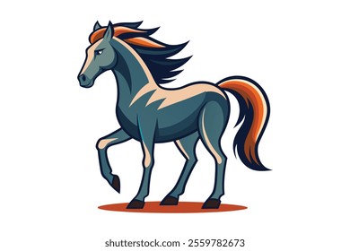 Graceful Horse Vector Artwork Illustration Masterpiece