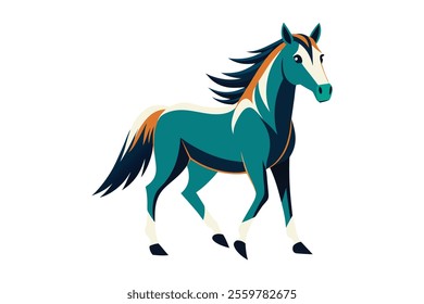 Graceful Horse Vector Artwork Illustration Masterpiece