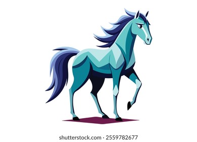 Graceful Horse Vector Artwork Illustration Masterpiece