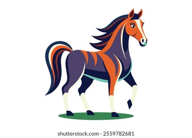 Graceful Horse Vector Artwork Illustration Masterpiece